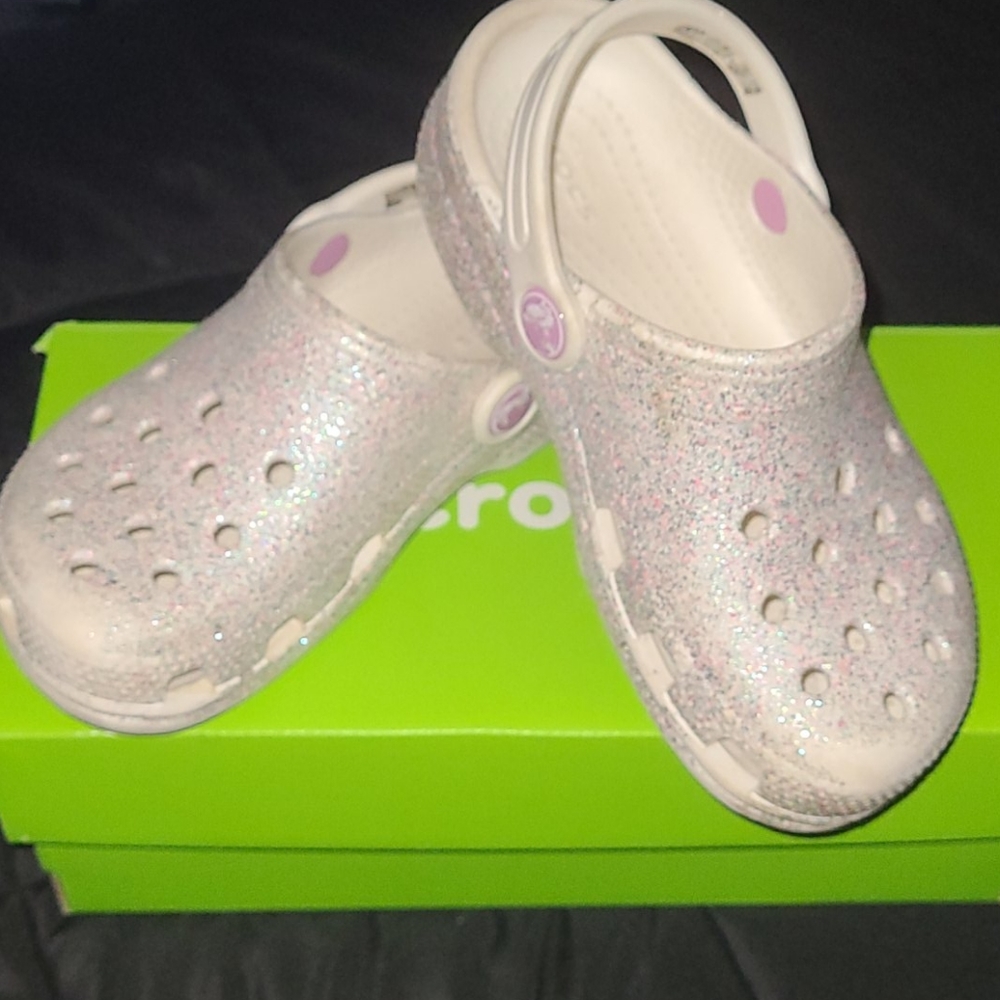 Girl Crocs size 11 - Glitter